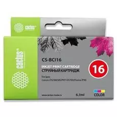 Картридж Cactus CS-BCI16 многоцветный/пурпурный/голубой/желтый (6.3мл) для Canon iP90/DS700