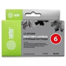 Картридж Cactus CS-BCI6BK черный (12мл) для Canon i905D/i950S/i960x/i965/i990/i9100/i9950