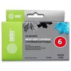 Картридж Cactus CS-BCI6PC светло-голубой (12мл) для Canon BJC-8200; PIXMA MP750/ MP760
