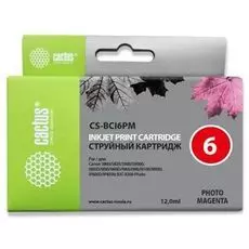 Картридж Cactus CS-BCI6PM светло-пурпурный (12мл) для Canon BJC-8200/MP750/MP760/MP780/iP40