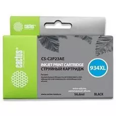 Картридж Cactus CS-C2P23AE №934XL черный для HP DJ Pro 6230/6830 (56.6мл)