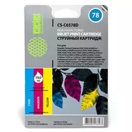Картридж Cactus CS-C6578D №78 (color) стандартной емкости для HP DeskJet 900/1220C;PhotoSmart P1000/P1100/1215/1218