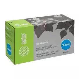 Картридж Cactus CS-CE250X для принтеров HP CLJ CP3525/CM3530 ,черный, 10500стр