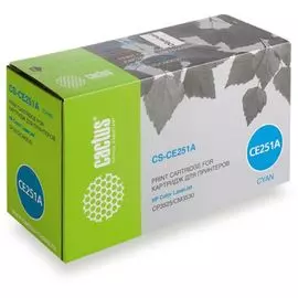 Картридж Cactus CS-CE251A для принтеров HP Сolor LaserJet CP3525/CM3530, голубой, 7000 стр.