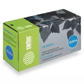 Картридж Cactus CS-CE261A для принтеров HP Сolor LaserJet CP4025/CP4525/CM4540 mfp , голубой, 11000 стр.