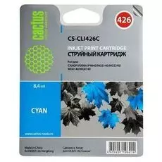 Картридж Cactus CS-CLI426C для Canon PIXMA MG5140/5240/6140/8140; MX884, голубой, 8.4 мл