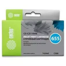 Картридж Cactus CS-CZ110AE №655 голубой для HP DJ IA 3525/5525/4515/4525 (14.6мл)