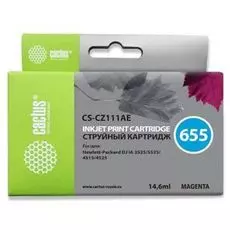 Картридж Cactus CS-CZ111AE №655 пурпурный для HP DJ IA 3525/5525/4515/4525 (14.6мл)