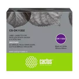 Картридж Cactus CS-DK11202 ленточный черный для Brother P-touch QL-500, QL-550, QL-700, QL-800