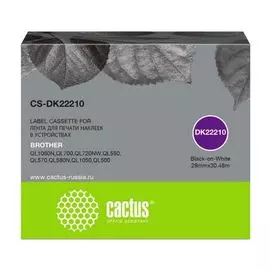 Картридж Cactus CS-DK22210 ленточный черный для Brother P-touch QL-500, QL-550, QL-700, QL-800
