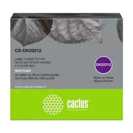 Картридж Cactus CS-DK22212 ленточный черный для Brother P-touch QL-500, QL-550, QL-700, QL-800