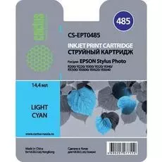 Картридж Cactus CS-EPT0485 для Epson Stylus Photo R200/ R220/ R300/ R320/ R340/ RX500/ RX600/ RX620/ RX640, светло-голубой, 14.4 мл