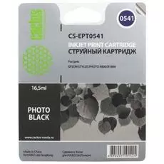 Картридж Cactus CS-EPT0541 для Epson Stylus Photo R800/ R1800, черный, 16.5 мл