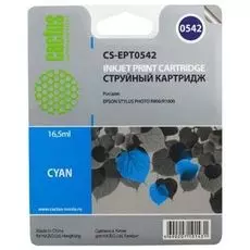 Картридж Cactus CS-EPT0542 для Epson Stylus Photo R800/ R1800, голубой, 16.5 мл