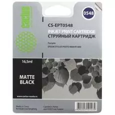 Картридж Cactus CS-EPT0548 для Epson Stylus Photo R800/ R1800, матовый черный, 16.5 мл