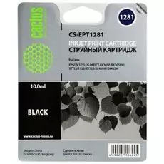 Картридж Cactus CS-EPT1281 для Epson Stylus S22/S125/SX420/SX425; Office BX305,черный, 10мл