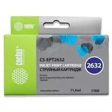 Картридж Cactus CS-EPT2632 голубой (11.6мл) для Epson Expression Home XP-600/605/700/800