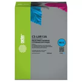 Картридж Cactus CS-L0R13A 981Y голубой (240мл) для HP PageWide Enterprise Color 556dn/556xh