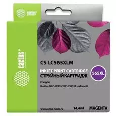 Картридж Cactus CS-LC565XLM пурпурный для Brother MFC-J2510 (14.4мл)