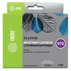 Картридж Cactus CS-LC970C голубой для Brother DCP-135C/150C/MFC-235C/260C (20мл)