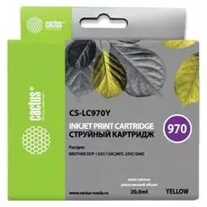 Картридж Cactus CS-LC970Y желтый для Brother MFC-260c/235c/DCP-150c/135c (20мл)