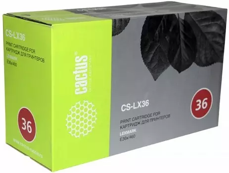 Картридж Cactus CS-LX36 E360H11E черный для Lexmark E36x/460 (9000стр.)