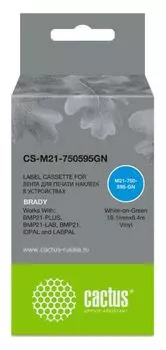 Картридж Cactus CS-M21-750595GN белый для Brady BMP21-PLUS, BMP21-LAB
