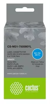 Картридж Cactus CS-M21-750595YL черный для Brady BMP21-PLUS, BMP21-LAB