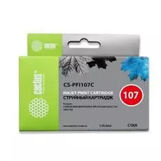 Картридж Cactus CS-PFI107C синий (130мл) для Canon IP iPF670/iPF680/iPF685/iPF770/iPF780