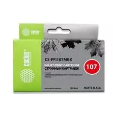 Картридж Cactus CS-PFI107MBK черный матовый (130мл) для Canon IP iPF670/iPF680/iPF685/iPF77