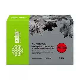 Картридж Cactus CS-PFI120BK струйный для Canon imagePROGRAF TM-200/TM-205/TM-300/TM-305, черный (130мл)