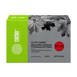 Картридж Cactus CS-PFI120MBK струйный для Canon imagePROGRAF TM-200/TM-205/TM-300/TM-305, черный матовый (130мл)