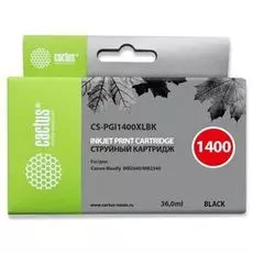 Картридж Cactus CS-PGI1400XLBK черный для Canon MB2050/MB2350/MB2040/MB2340 (36мл)