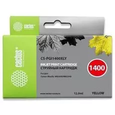 Картридж Cactus CS-PGI1400XLY желтый (12мл) для Canon MB2050/MB2350/MB2040/MB2340