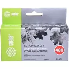 Картридж Cactus CS-PGI480XXLBK черный, 24.4мл, для Canon Pixma TR7540/TR8540/TS6140/TS8140