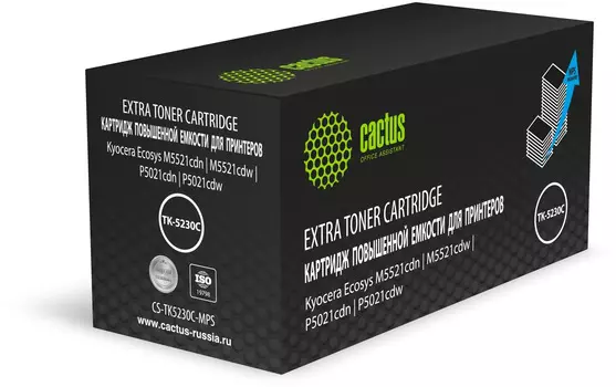 Картридж Cactus CS-TK5230C-MPS лазерный голубой (4400стр.) для Kyocera Ecosys M5521cdn/M5521cdw/P5021cdn/P5021cdw с чипом