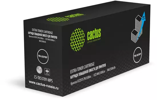 Картридж Cactus CS-TK5370Y-MPS лазерный желтый (13000стр.) для Kyocera ECOSYS PA3500cx/ECO MA3500cix/MA3500cifx с чипом