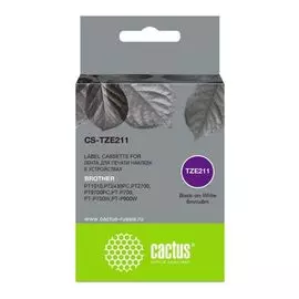 Картридж Cactus CS-TZE211 ленточный черный для Brother 1010/1280/1280VP/2700VP