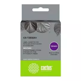 Картридж Cactus CS-TZES251 ленточный черный для Brother 1010/1280/1280VP/2700VP