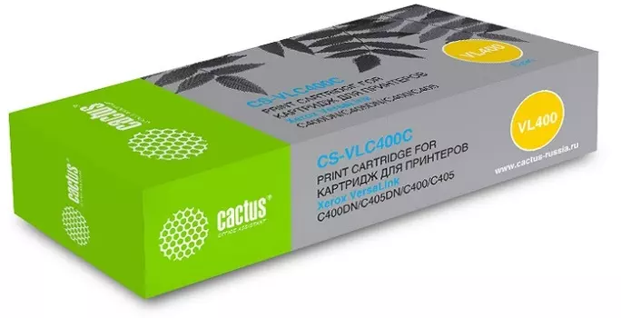 Картридж Cactus CS-VLC400CRU лазерный, 106R03534 голубой 8000стр., для Xerox VersaLink C400DN/C405DN