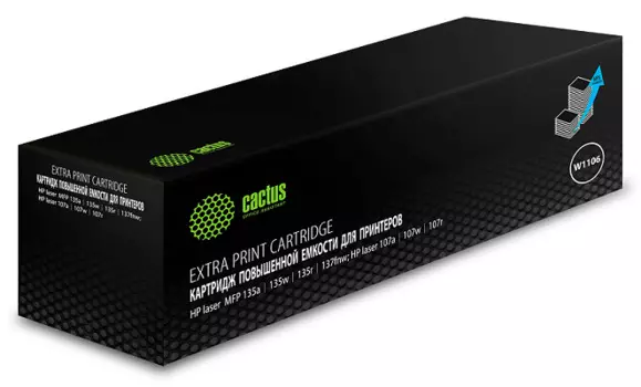 Картридж Cactus W1106A CSP-W1106-MPSXL лазерный черный (10000стр.) для HP Laser 107a/107r/107w/135a MFP/135r MFP/135w MFP/137fnw MFP/137fwg MFP/MFP 13