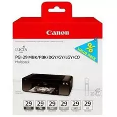 Картридж Canon PGI-29 MBK 4868B018 для PIXMA PRO-1, многоцветный, 6 картриджей