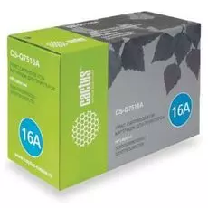 Картридж черный Cactus CS-Q7516AR (12000стр.) для HP LJ 5200/5200N/5200L