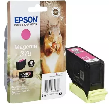 Картридж Epson C13T37834020 Singlepack Magenta 378 Claria Photo HD Ink