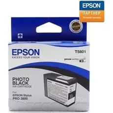 Картридж Epson C13T580100 для принтера Stylus Pro 3800 (80 ml) фото черный