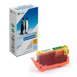 Картридж G&G NH-CB325HE струйный желтый (14.2мл) для HP Photosmart B8553/C5324/C5370/C5373/C5380/C53