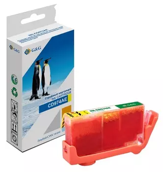 Картридж G&G GG-CD974AE струйный желтый (14.6мл) для HP Officejet 6000/6000Wireless/6500/6500Wireless