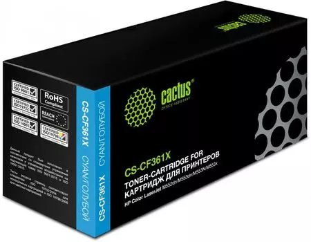 Картридж G&G GG-CF361X голубой (9500стр.) для HP CLJ M553N/M553DN/M553X/M577C/M577Z/M577F/M577DN