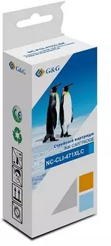 Картридж G&G GG-CLI-471XLC струйный голубой (10.8мл) для Canon TS5040/MG5740/MG6840/MG7740