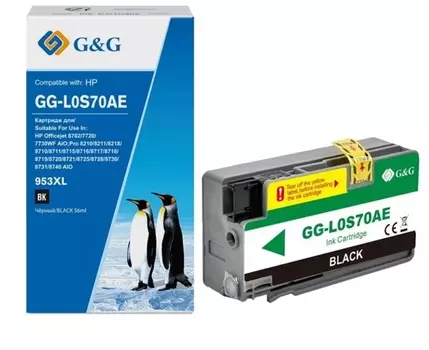 Картридж G&G GG-L0S70AE черный (58мл) для HP OJ Pro 7740/8210/8218/8710/8715